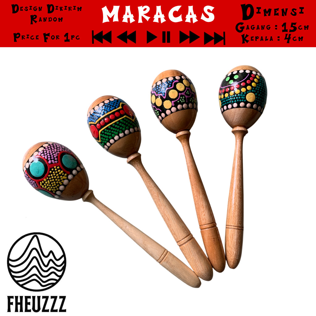 Shacker Maracas Maracas เครื่องดนตรีแบบดั้งเดิม