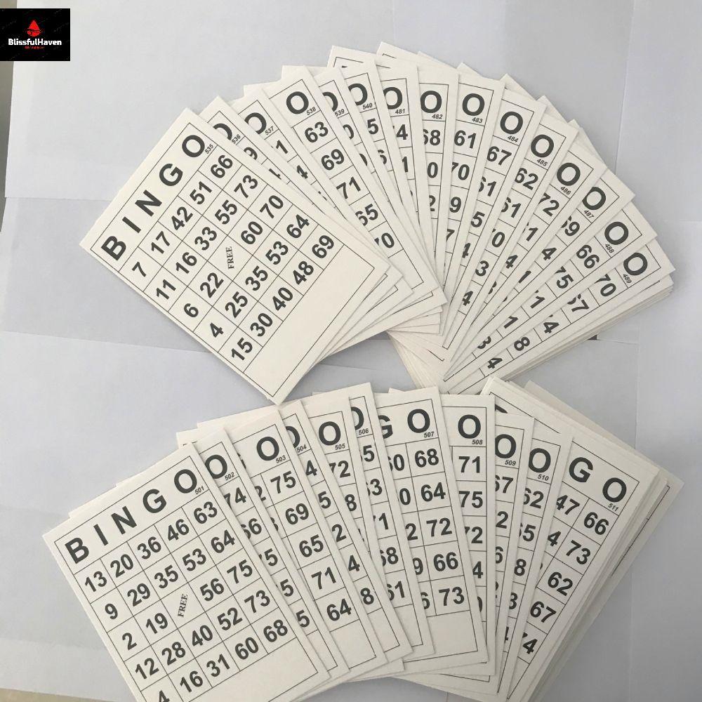60 การ์ด bingo ที่ไม่ซ้ํากัน BINGO การ์ดเกมความบันเทิงสําหรับเด็กแบบดิจิตอล