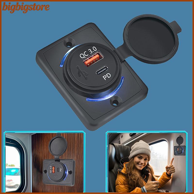Big B21PD QC + PD/ B21 A + C 3.1A Car Charger Dual USB อะแดปเตอร์รอบรูปร่างกันน้ํา Soaet อะแดปเตอร์ส