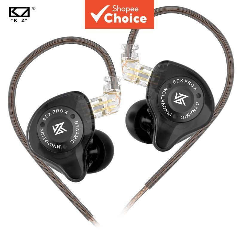 หูฟังอินเอียร์ KZ EDX PRO X แบบไดนามิก เบสหนักแน่น ตัดเสียงรบกวนสําหรับกีฬา ดนตรี 2 พิน สายถอดได้ ED