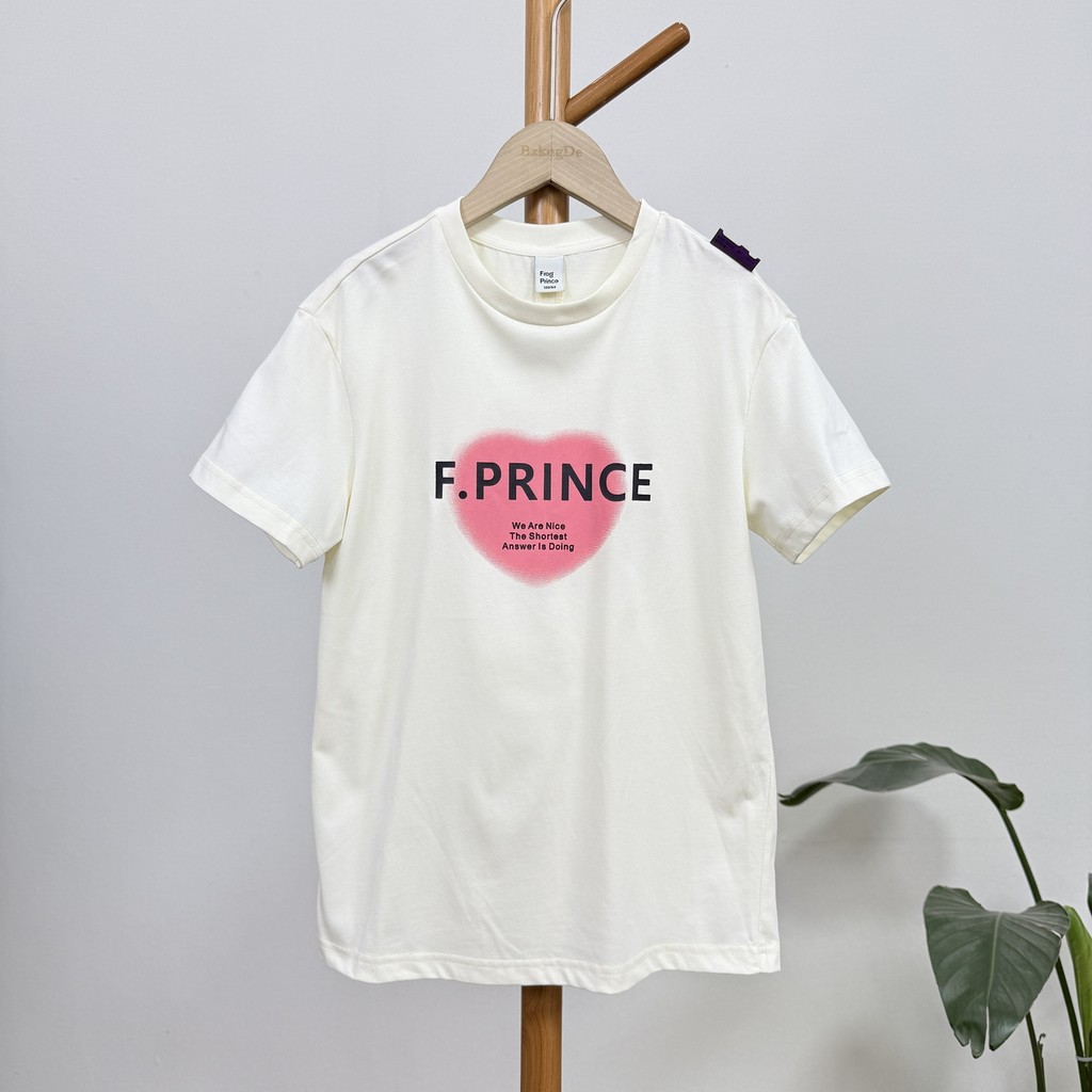50384 ฤดูร้อนสาวการ์ตูนถักแขนสั้นเสื้อยืดเด็กรอบคอเสื้อลําลอง