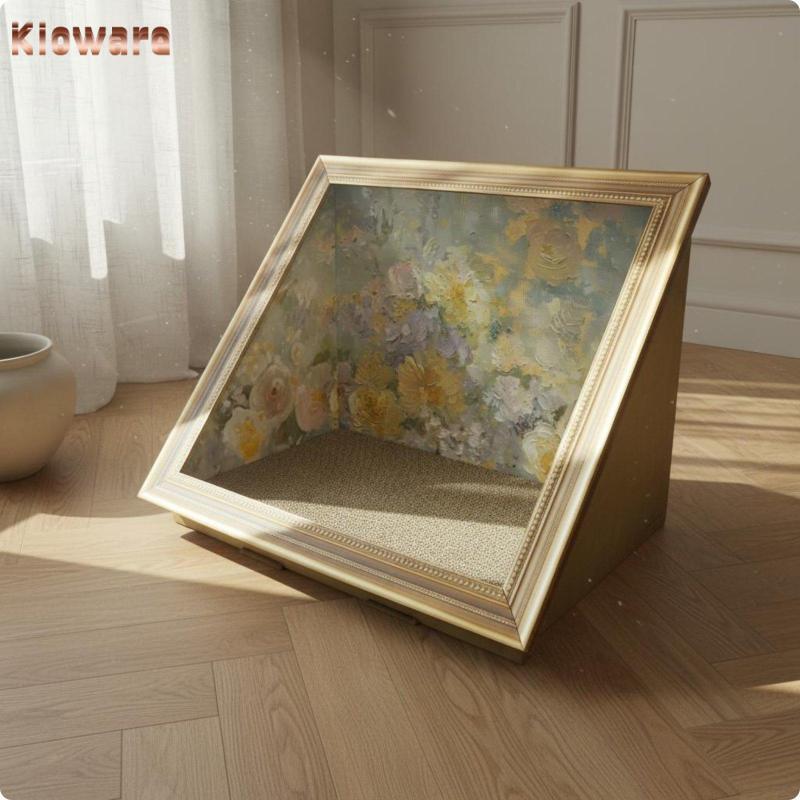 [Kloware] Cozy Cat Scratcher Bed Enclosed Cardboard Shelter Lounge Toy Accessory for Indoor Cat Play
