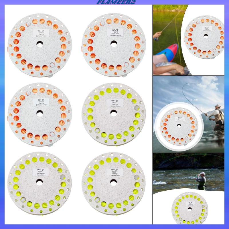 [Flameer2] อเนกประสงค์ลอย Fly Line PVC นุ่ม Smooth Casting เสริม Loops Universal Fly Reels สําหรับตก