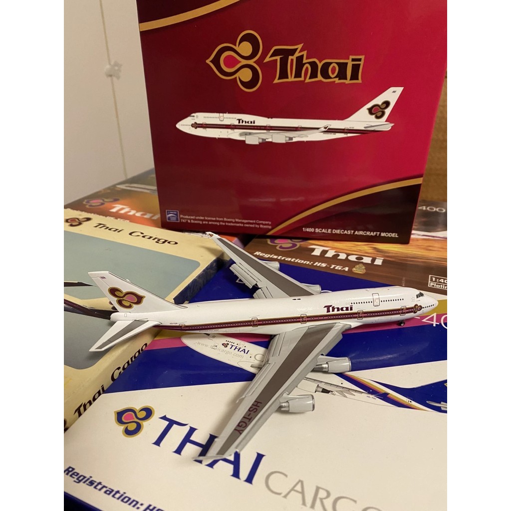 [สต๊อกพร้อม] เครื่องบินไทยรุ่น 747-400JC WINGS 1: 400HS-TGY Wing Put Down Version, การแสดงผลภาพวาดเก