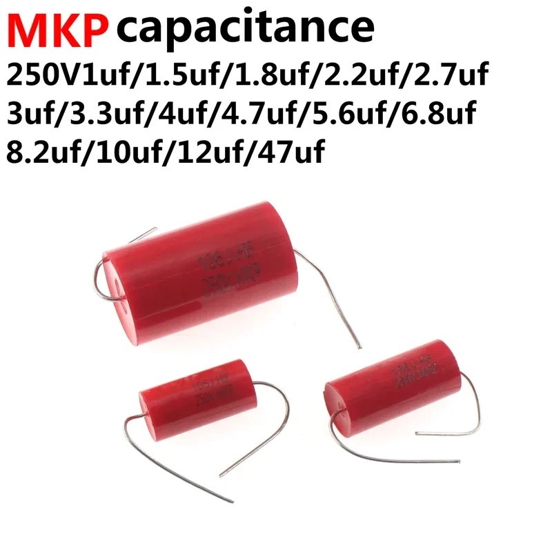 10/5/2PCS MKP ตัวเก็บประจุเสียง 0.1uF 0.22uF 5.6uF 6.8UF 7.5UF 8.2UF 10uF 22uF 33uF 47uF 100uF 250V