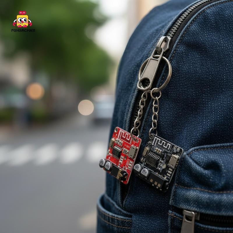 FG แผงวงจรพวงกุญแจ Minimalist Retro PCB โลหะแหวนแฟชั่น Tech ความงามอุปกรณ์เสริมสําหรับ Key Bapa Deco