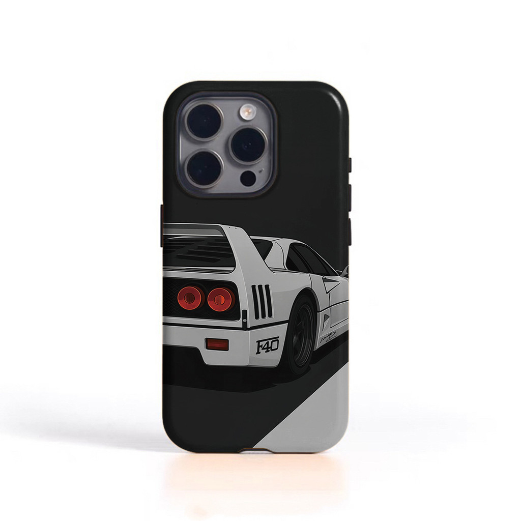 Cross-Border Black White Car Pattern Two-In-One Film Shell เหมาะสําหรับ iP17p/15/14pro/13/12/11 รุ่น