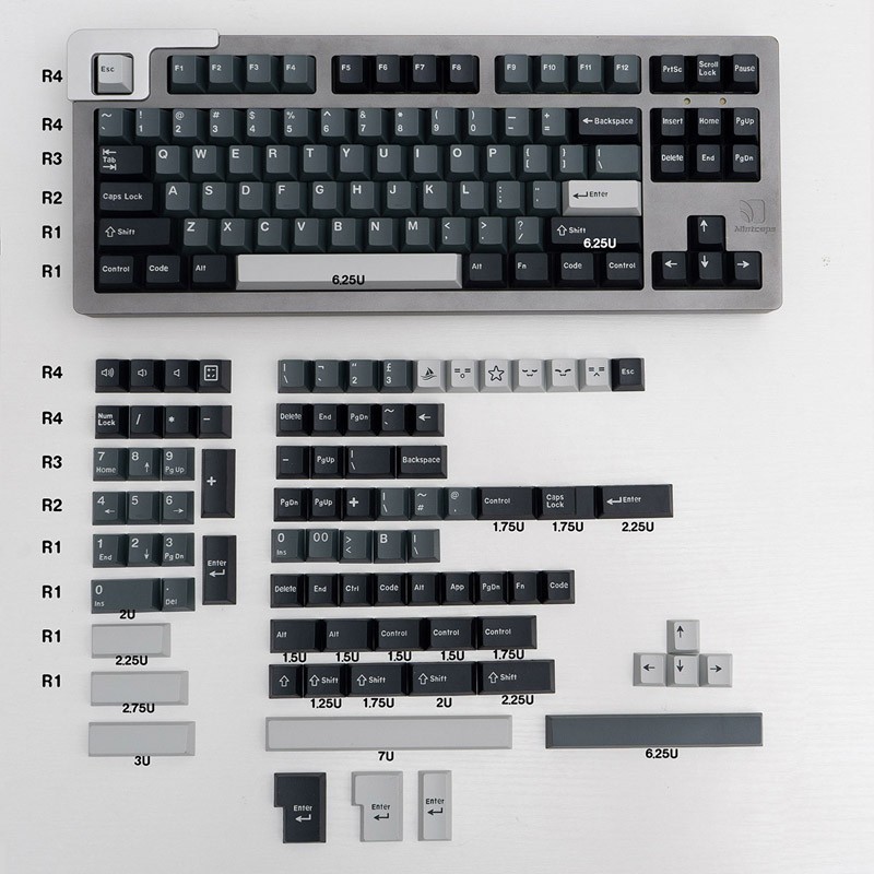 GMK Apollo Keycap Apollo Cherry Original Factory ความสูงที่กําหนดเองคีย์บอร์ดแบบกลไกปั้นสองสี