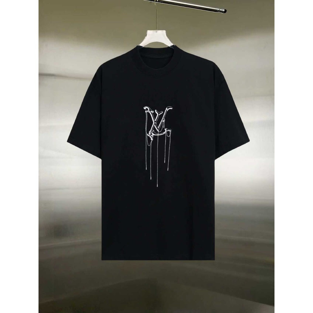 L & V-สไตล์ใหม่ 6XLรอบคอแขนสั้นเสื้อยืดคู่สไตล์ผู้ชายขนาดใหญ่Bottomingเสื้อฤดูใบไม้ผลิแฟชั่นญี่ปุ่นส