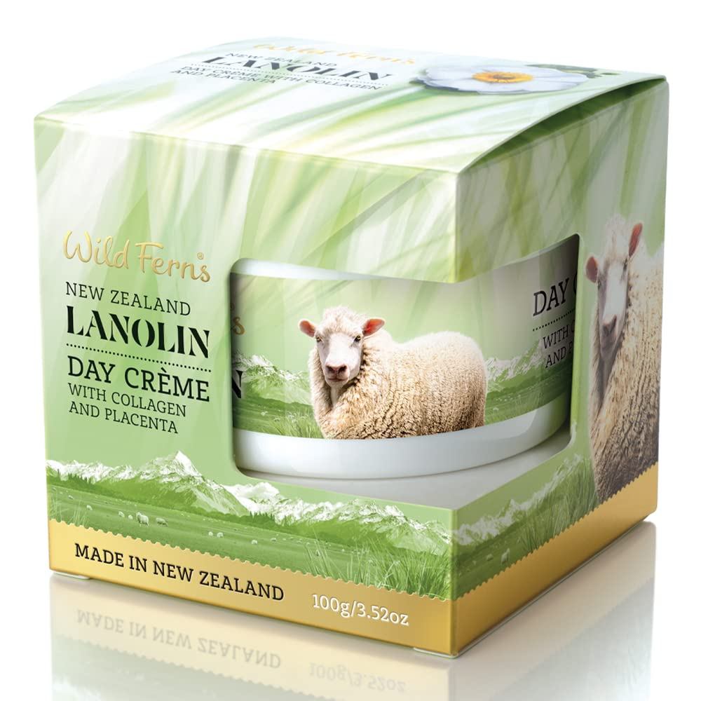 Wild Ferns Lanolin Day Crème พร้อมคอลลาเจนและพลาเซนต้า 98% Natural 100g