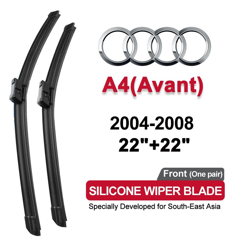 ที่ปัดน้ําฝนซิลิโคนสําหรับ Audi A4 (Avant)2004-2008(B6/B7)2007 2006 2005 ชุดใบปัดน้ําฝนกระจกหน้า - 2
