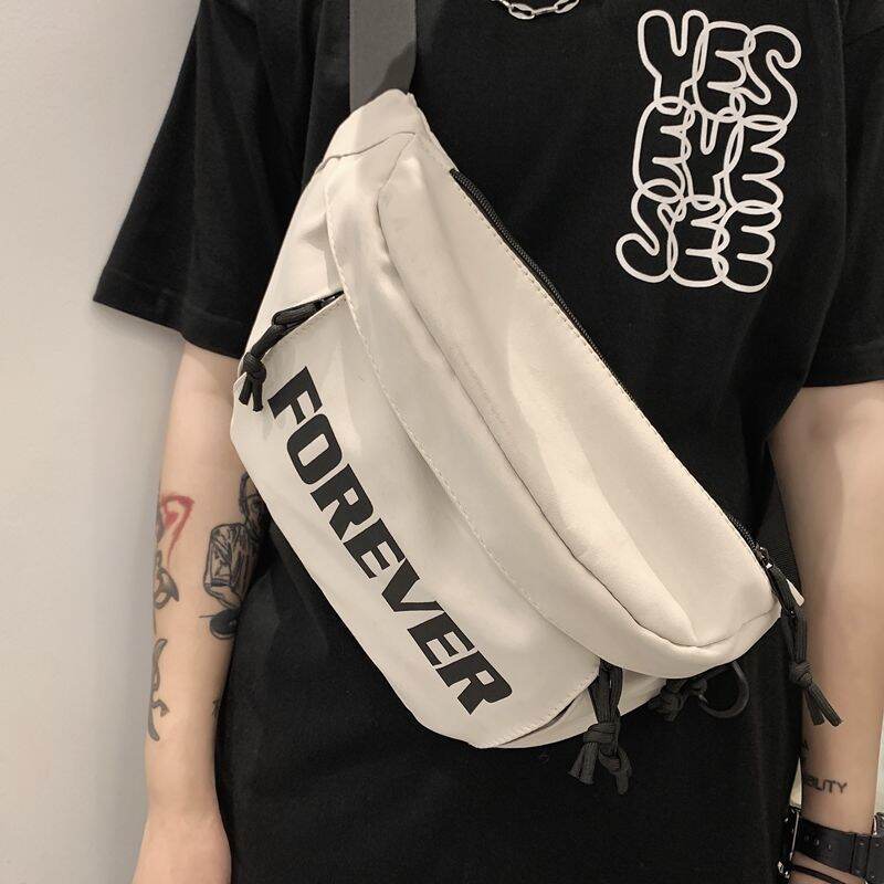 กระเป๋าสะพายข้างสําหรับผู้ชาย TP Men Diagonal Bag Canvas Korean Fashion Tide Brand Printing Mini Fan