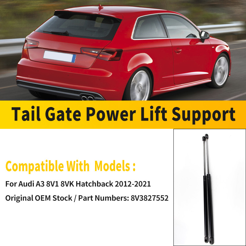 2pcs ด้านหลัง Tailgate Damper สําหรับ Audi A3 8V1 8VK Hatchback 2012-2021 Trunk Boot แก๊สชาร์จแก๊ส L