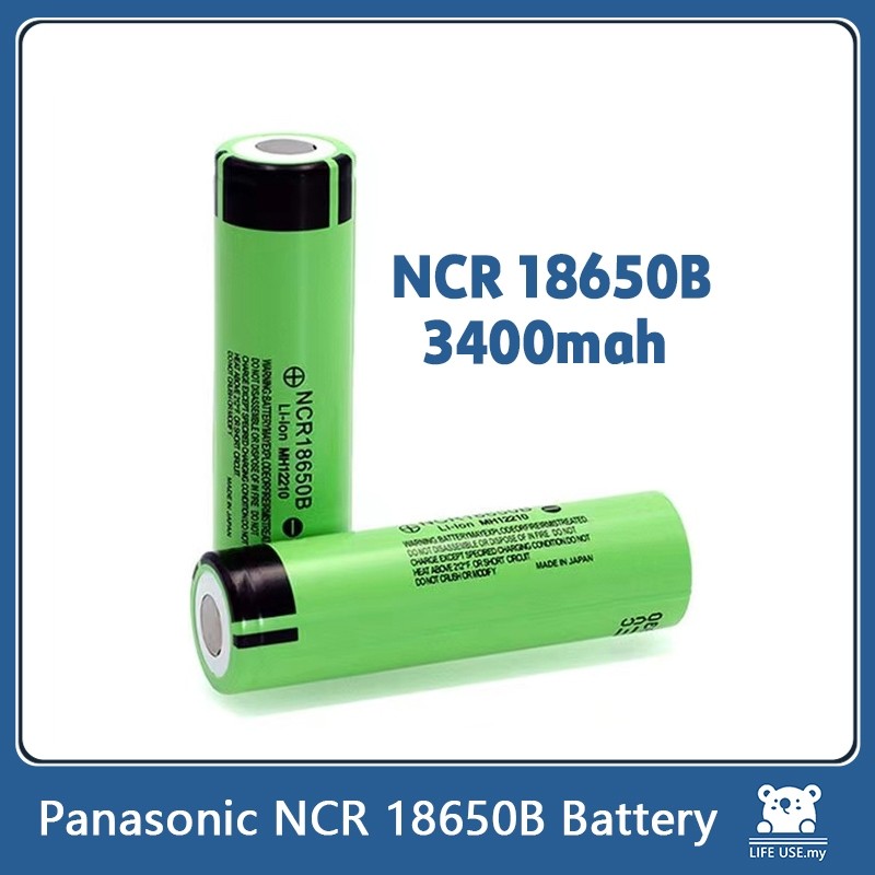 3.7V 18650 NCR 18650b/NCR18650b 3400mah แบตเตอรี่ เหมาะสําหรับไฟฉาย พัดลม ฯลฯ
