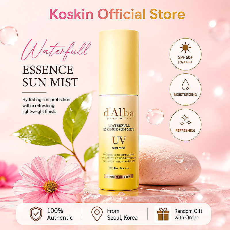 DAlba Waterfull Essence Sun Mist SPF50+ PA++++ 50ml สเปรย์กันแดด 1 สกินแคร์เกาหลี Daily Olive Young 