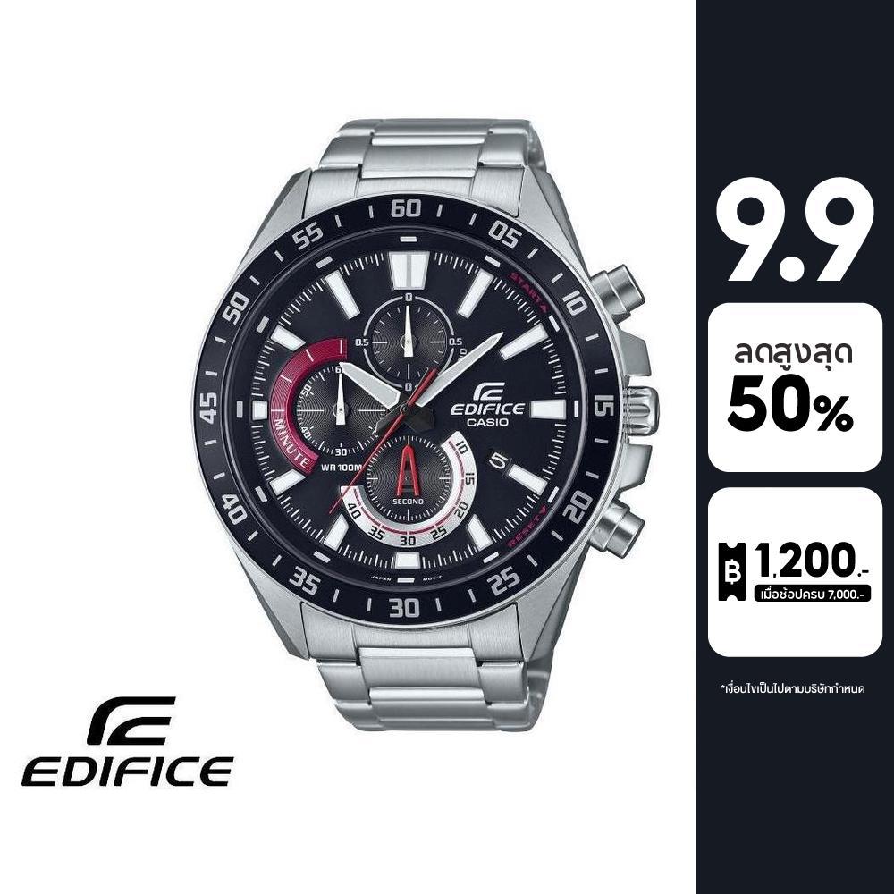 CASIO นาฬิกาข้อมือผู้ชาย EDIFICE รุ่น EFV-620D-1A4VUDF วัสดุสเตนเลสสตีล สีดำ