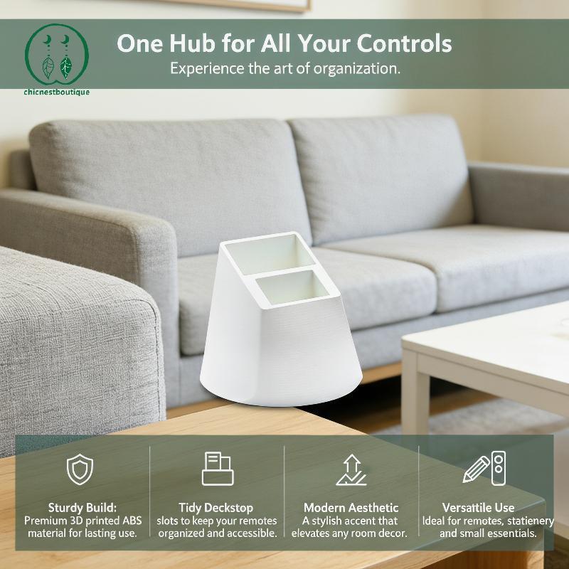 [Chicnest] Dualpartment Remote Control Organizer ออกแบบมาสําหรับ Tidy Desktop และ TV Setup BU