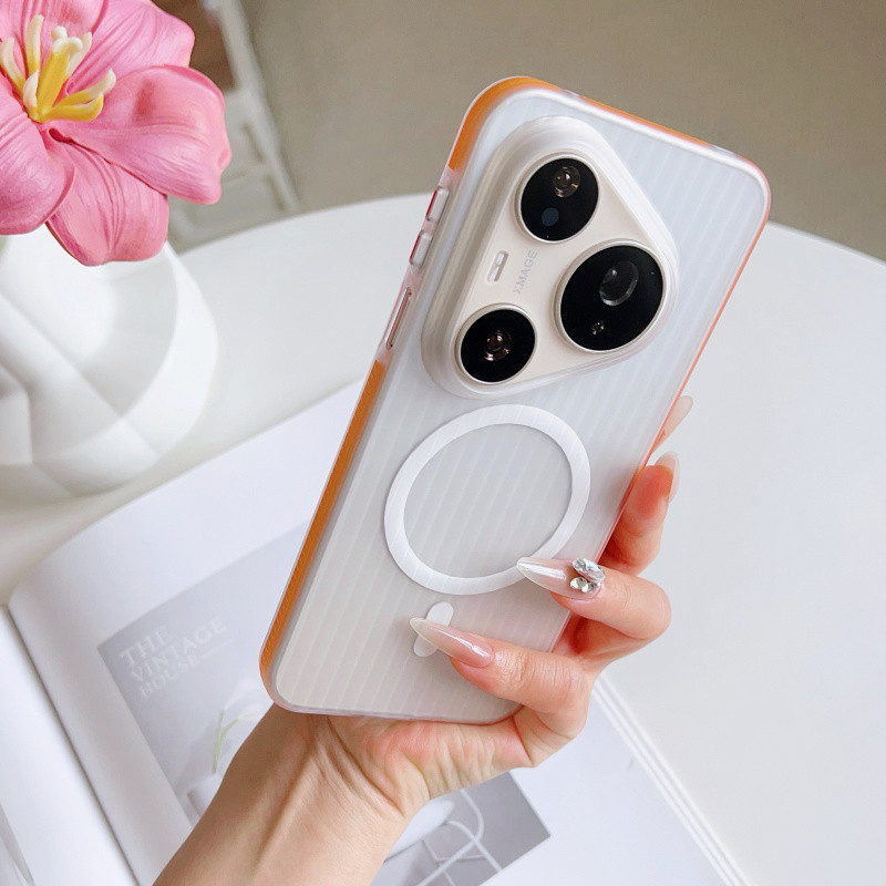 Magnetic Frosted โปร่งแสงสําหรับ Huawei P90 Pro Max P80 Ultra P80 Pro + P70 Ultra P70 Pro + Mate 80 