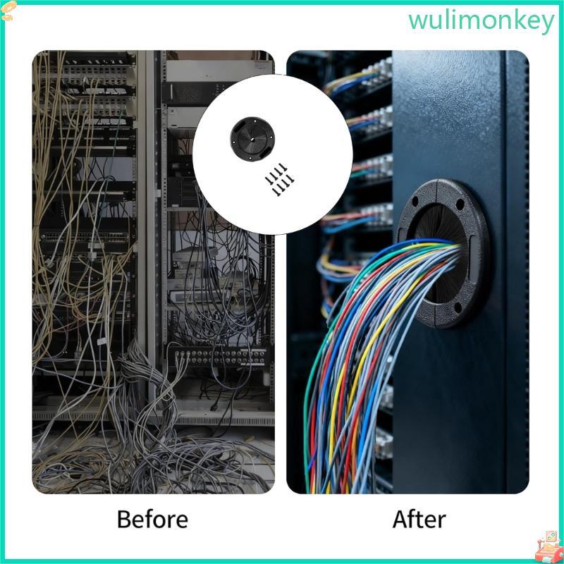 WU Cable Pass ผ่าน Grommet สําหรับ Home Desk Data Office Wall Enduring