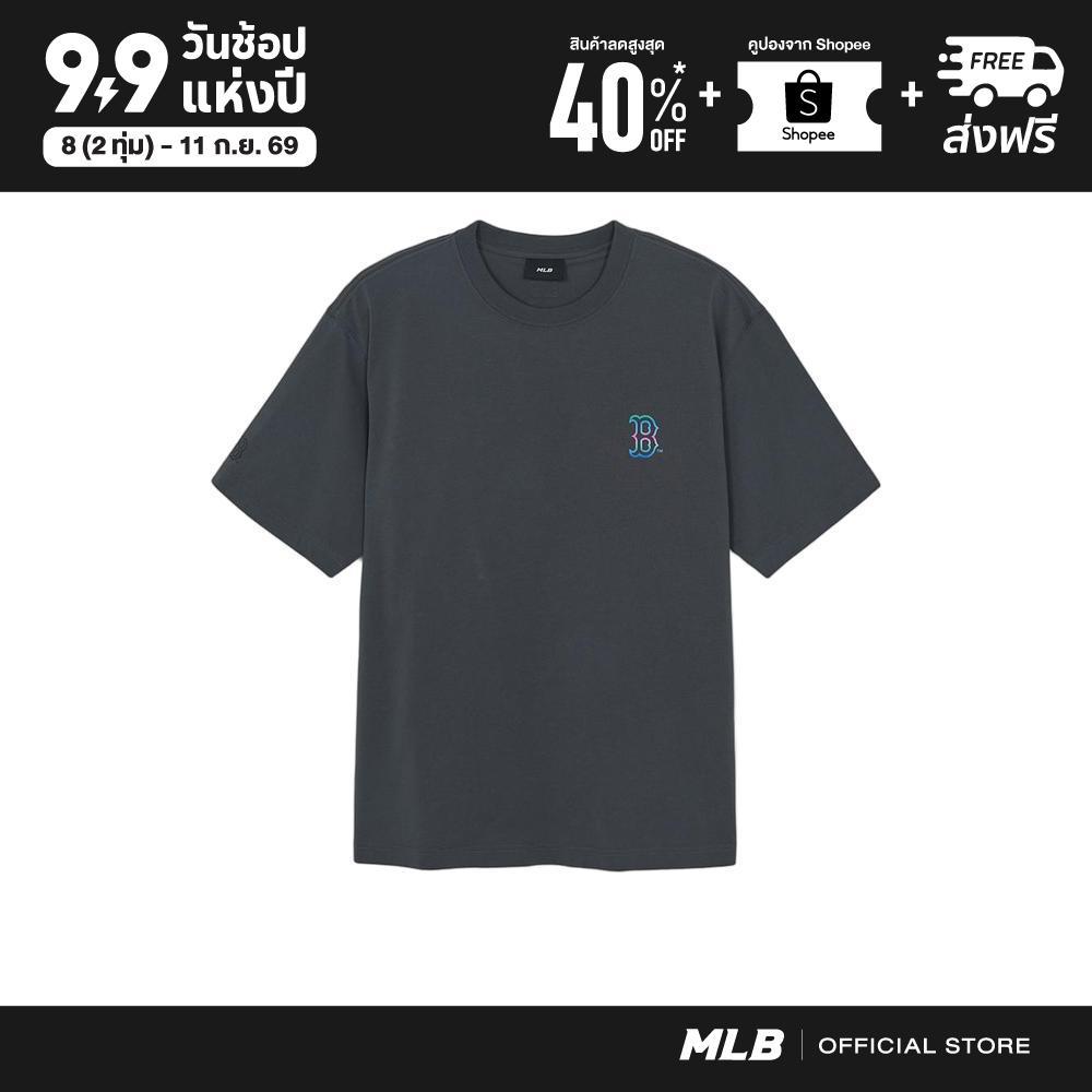 MLB เสื้อยืด ยูนิเซ็กซ์ Basic Colorful Street Logo Over Fit T-Shirts รุ่น 3ATSB0663 43GRD สีเทา
