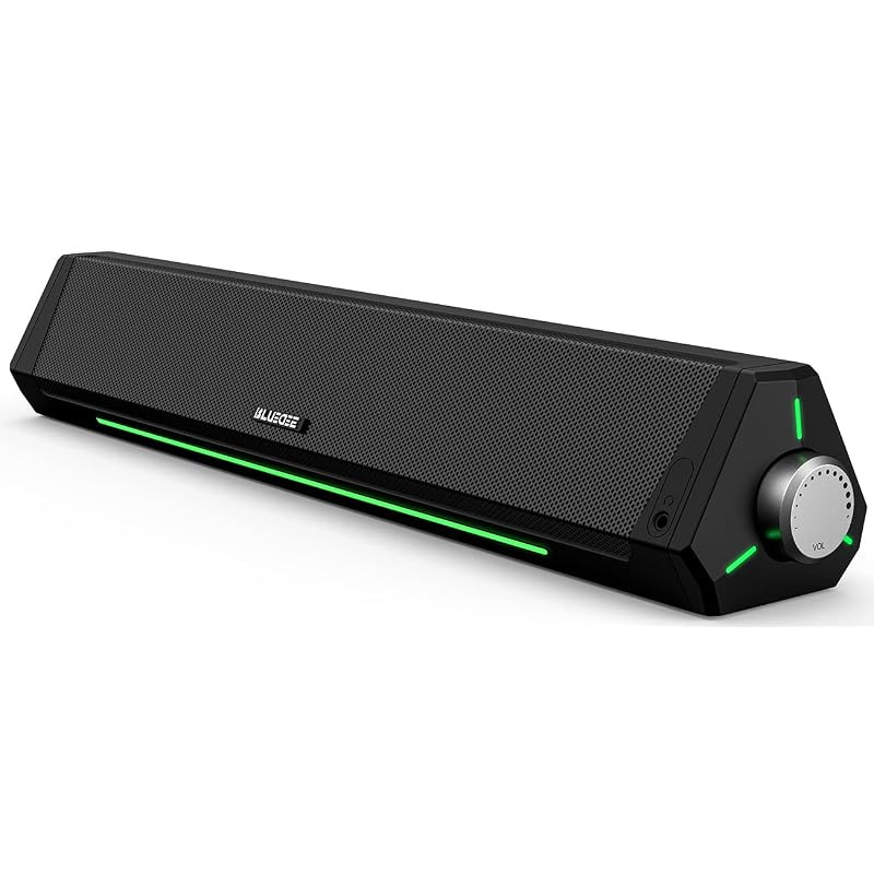 BlueTone Gaming PC Speakers, Bluetooth 5.4, AUX Input, USB Powered, 10W Total Output, RGB Lighting