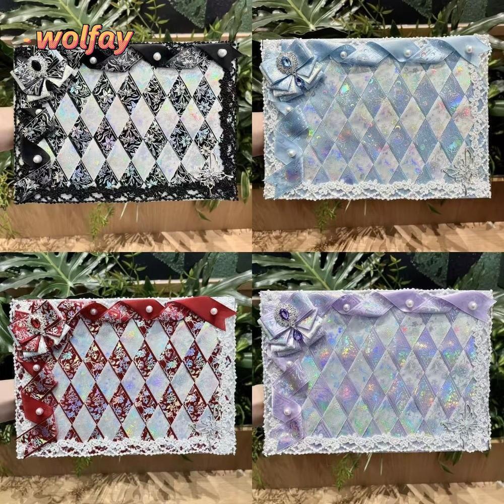 YOLANDA Ita BOARD ริบบิ้น Bow Decor Display Board, Handmade Lace Ita กระเป๋าใส่บอร์ด,น่ารักอมยิ้มรูป