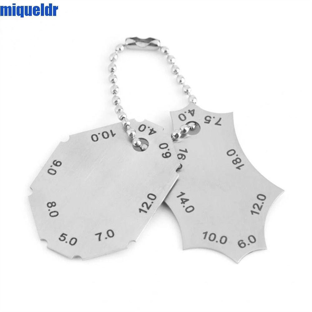 MIQUEL Weld Gauge, Fillet Weld Tee Joint Welding Gauge, สองชิ้นสแตนเลสความยาวขาคอความลึกเครื่องเชื่อ