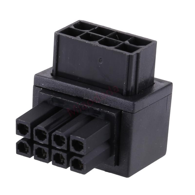 MDD เดสก์ท็อป CPU 8Pin Power Adapter บอร์ดหลัก 8pin ถึง 8Pin 90 องศาตัวเชื่อมต่อพวงมาลัยไฟ 90 องศา 9