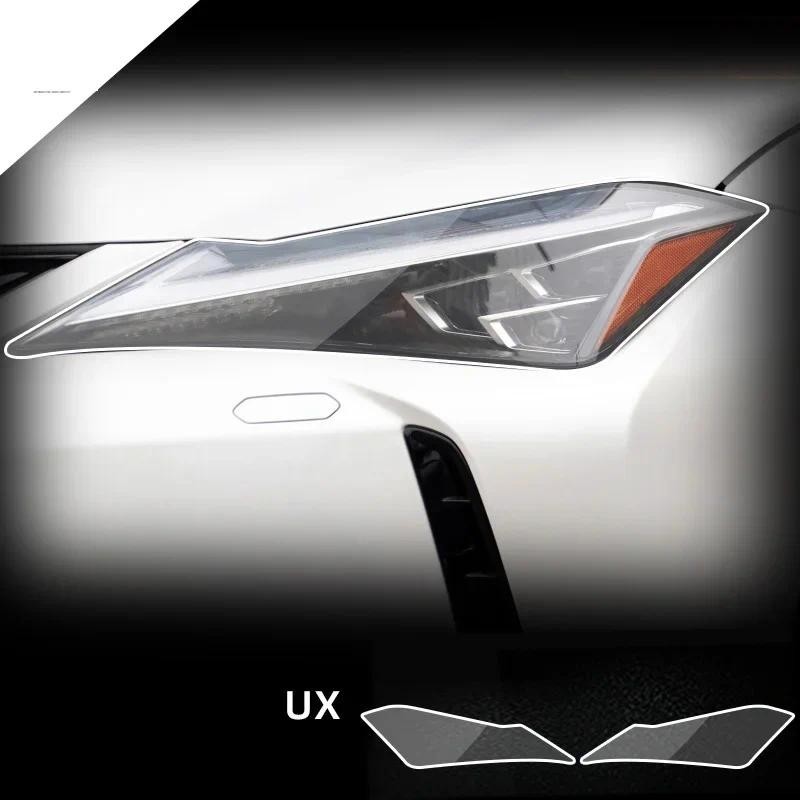 รถไฟหน้าฟิล์มสําหรับ Lexus UX UX200 UX250 UX260 2019-2021 Tpu ฟิล์มโปร่งใสภายนอกไฟหน้า Trim แถบรถสติ