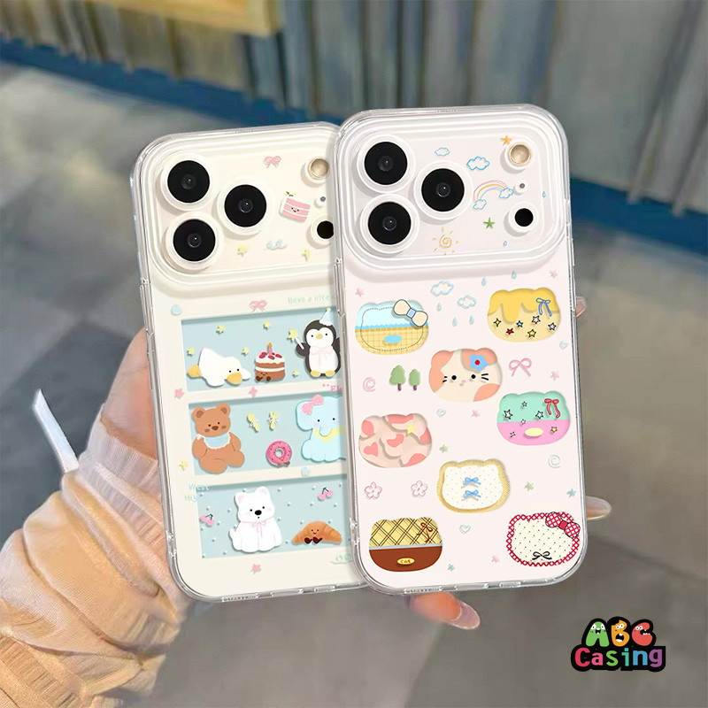 สัตว์การ์ตูน เคสมือถือ ที่โปรใสและกันกระแทก เหมาะสำหรับ IPhone 17 15 11 13 16 12 14 Pro Max X XR XS Max 7 8 16 15 Plus