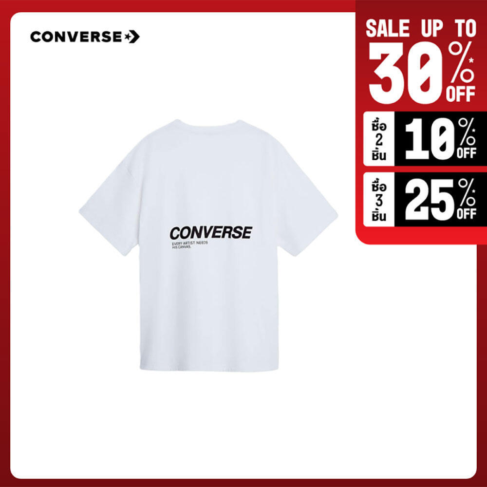 CONVERSE เสื้อยืด KEY POINT OF ARTIST TEE WHITE ผู้ชาย 1230012BU_H5WTXX
