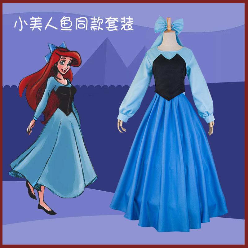 อะนิเมะ Little Mermaid Ariel Princess Dress Dress ชุดคอสเพลย์ Little Mermaid Ariel ชุดคอสเพลย์ FMV3