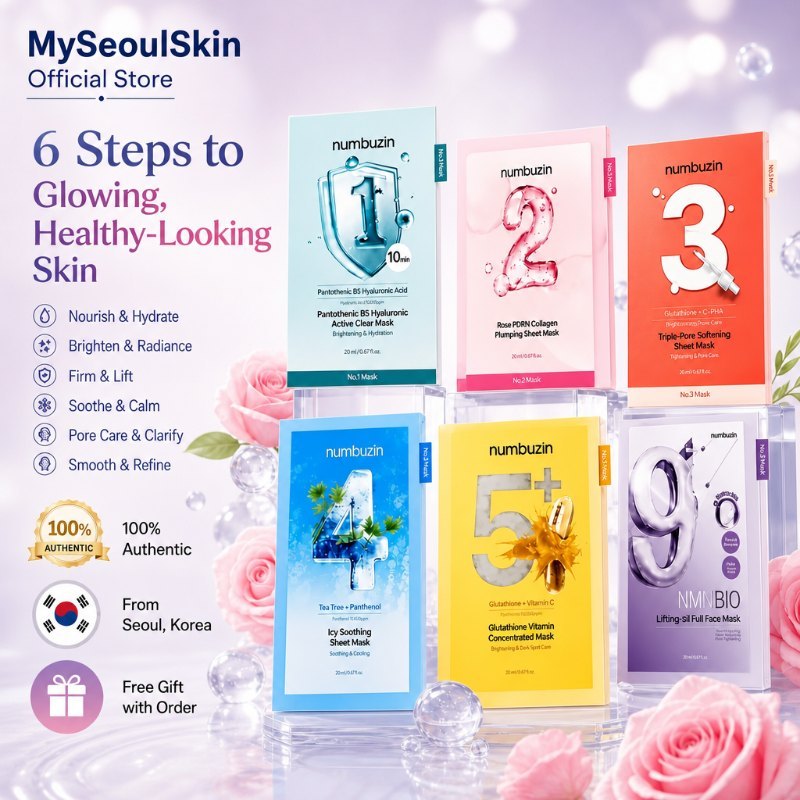 Numbuzin Number Mask Pack Set 1-5, 9, 10 (14ea) Super Hydration & Deep Nourish 2 สินค้าเกาหลีแท้ 100