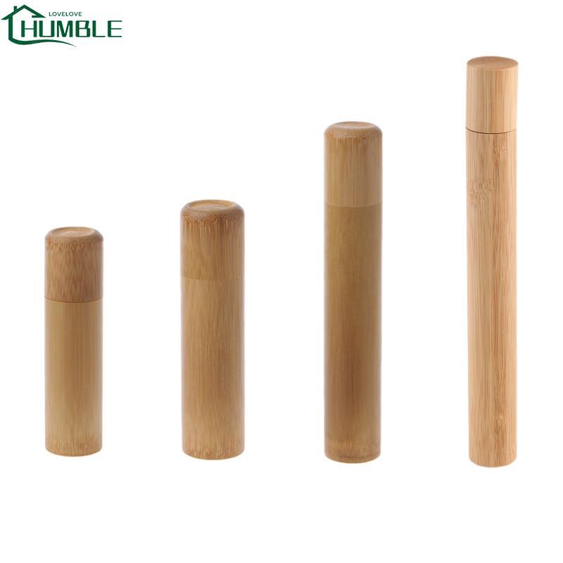 Humble Bamboo Tube Box Airtight Small Container Spices Storage Jar พร้อมฝาปิด 4 ขนาด
