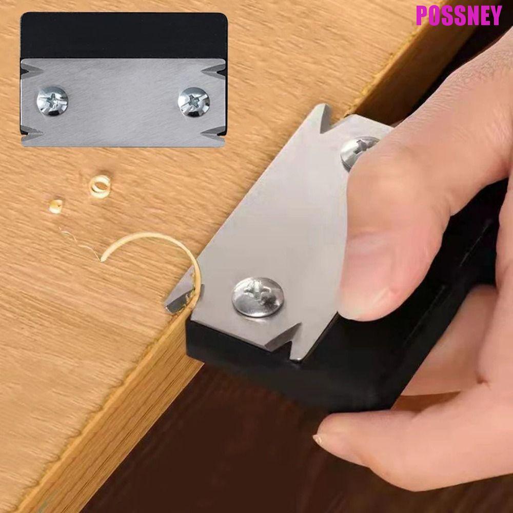 POSSNEY Manual Edge Trimmer, Square Steel Burr Scraper Board, Edge Banding Trimmer ทนทานแบบพกพาพิเศษ