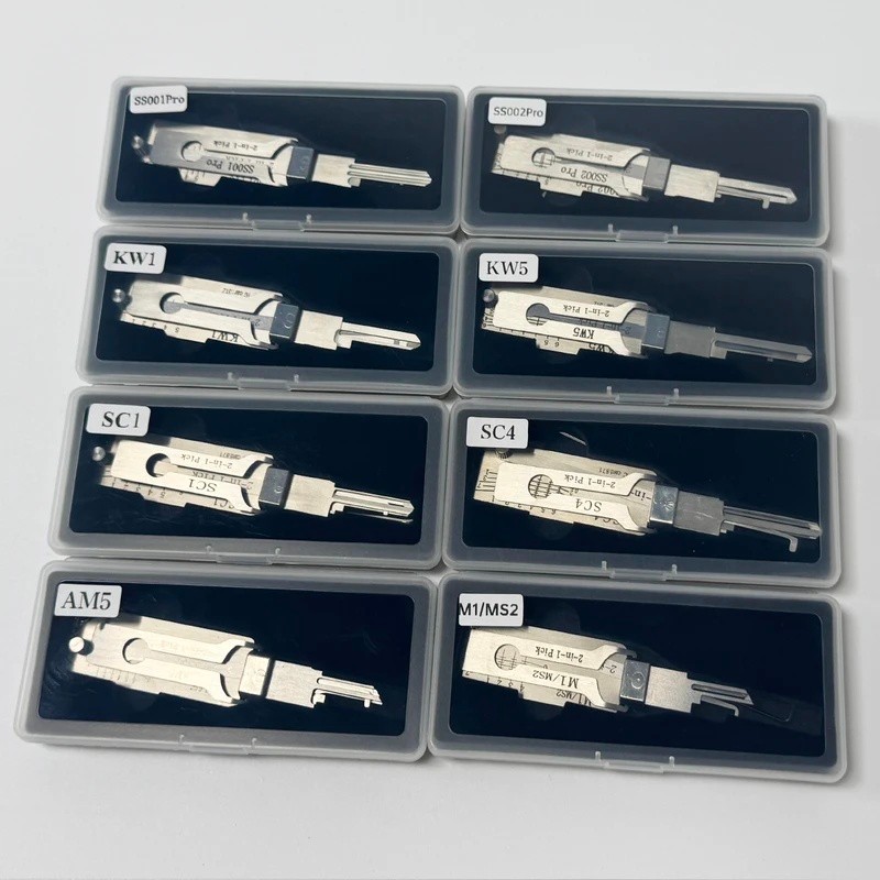 LISHI สไตล์ 2 IN 1 SC4 SC1 KW5 KW1 KW1-L KW5-L SC1-L M1MS2 Pick & Decoder เครื่องมือช่างกุญแจสําหรับ