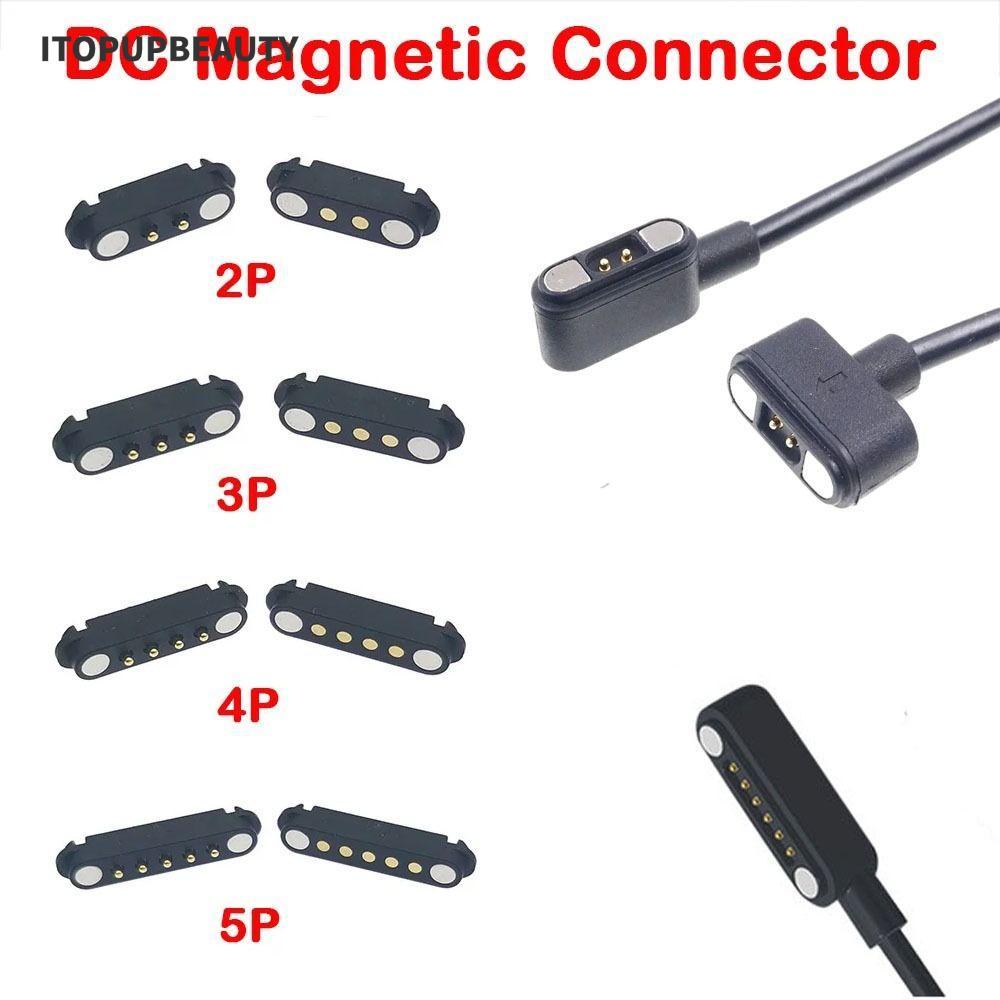 ITOPUPBEAUTY Pogopin Magnetic Connector, 2Pin 3Pin 4Pin 5Pin High Current DC Magnetic Pogo Pin Conne