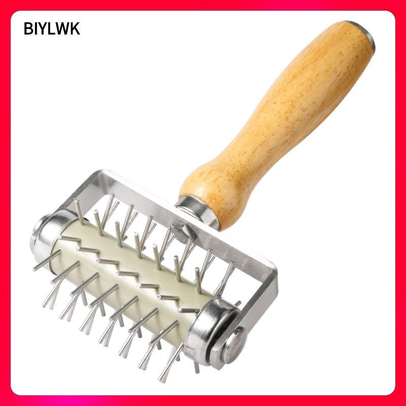 [Phenovo] Pastry Docker ด้ามไม้ Rust-Resistant Pastry Docker Hand-Operated ด้ามจับสบายสําหรับ Bakers