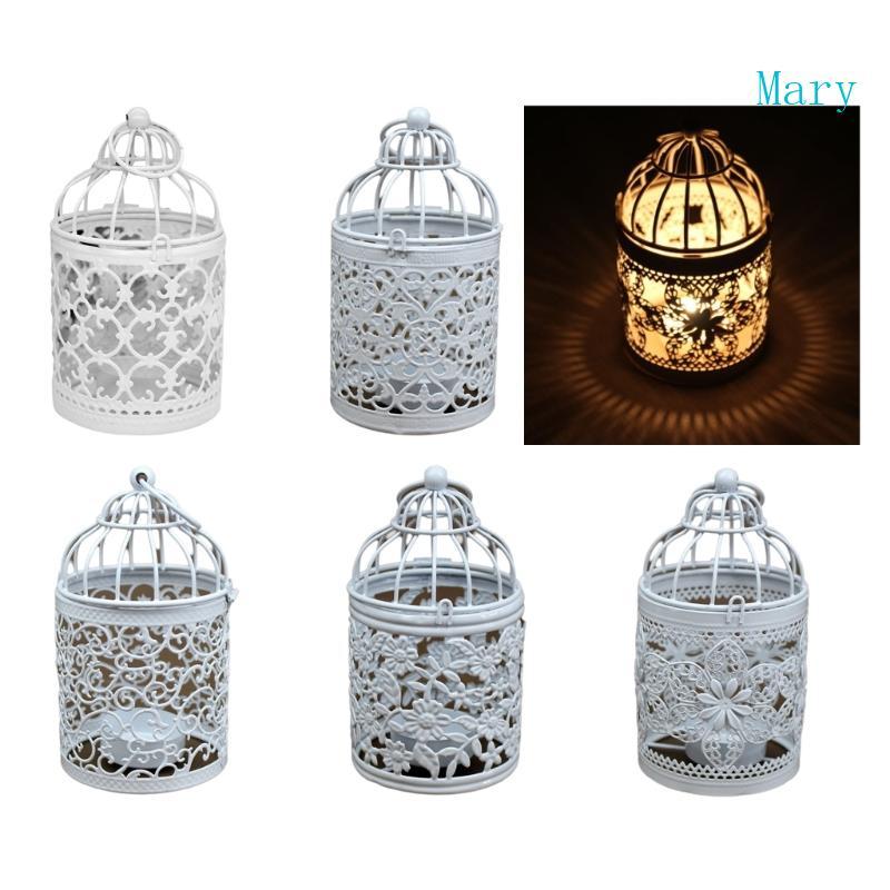 Mary White Bird CAGE Holder Bird CAGE Lamp สําหรับตกแต่งบ้านที่ไม่ซ้ําใคร