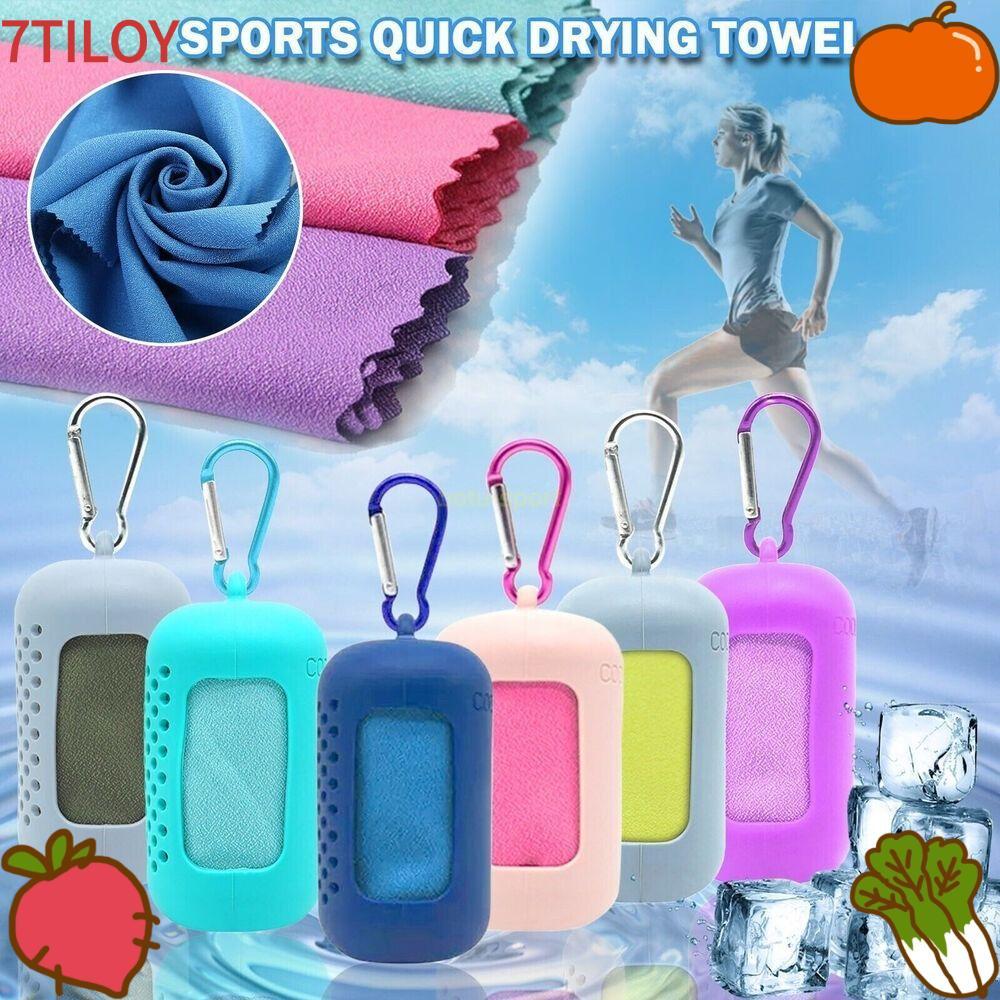 7TILOYSHOP Fitness Cool ผ้าเช็ดตัวแห้งเร็วไมโครไฟเบอร์ Camping