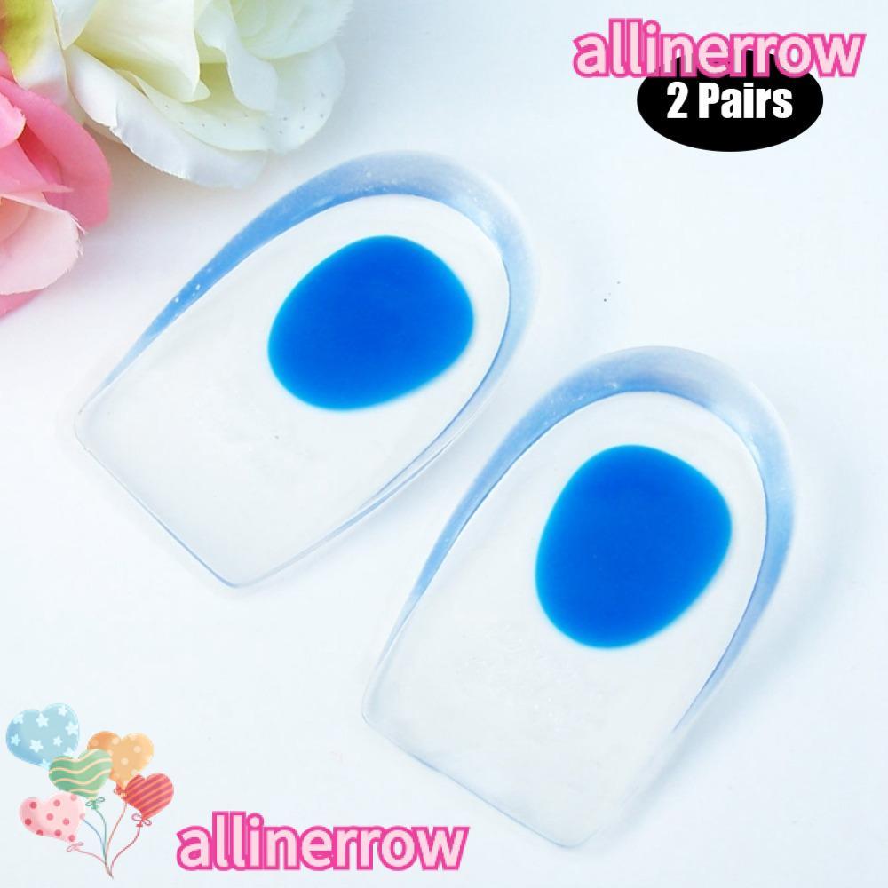 ALLINERROW เบาะรองส้นนวด 2 คู่, ซิลิโคนสีฟ้าเพิ่มความสูงพื้นรองเท้า, สบาย 11.3x7x2 ซม.เจลส้นถ้วยสําห
