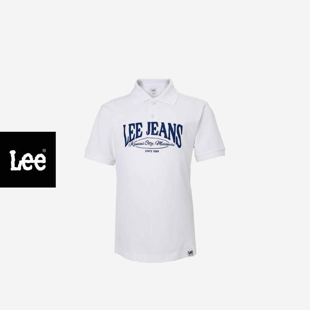 LEE KIDS เสื้อโปโลแขนสั้นเด็กผู้ชาย รุ่น LK S526BPOLN09 สีขาว
