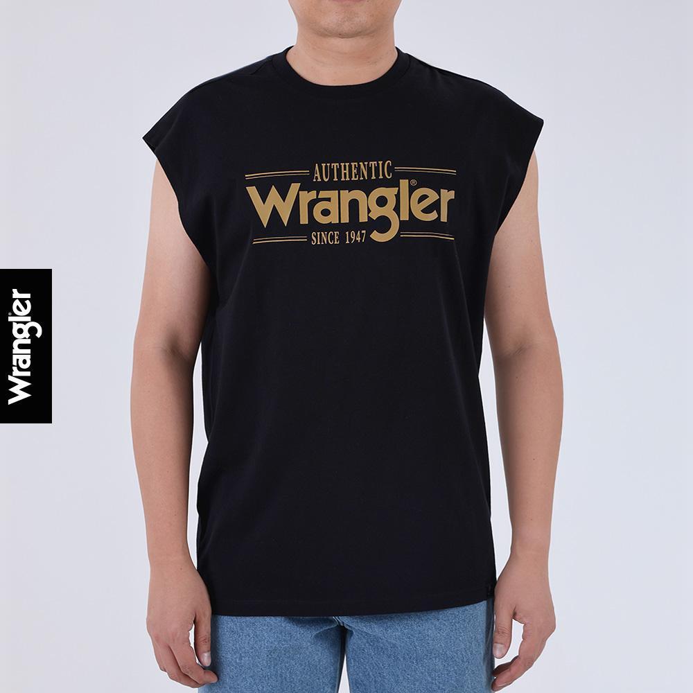 WRANGLER เสื้อยืดแขนกุดผู้ชาย รุ่น WR S526MTSLF06 สีดำ
