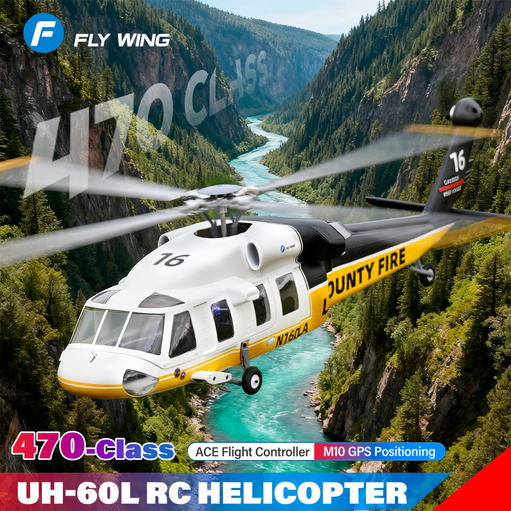 FLYWING UH-60L 470-Class RC Helicopter S-70A Firehawk Scale Model with ACE GPS Flight Controller Qui