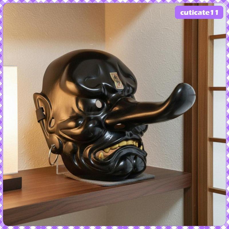 [Cuticate1] Tengu Mask อนุสรณ์ญี่ปุ่น Oni Mask Glossy Finish ตกแต่งรายการสําหรับห้องชา