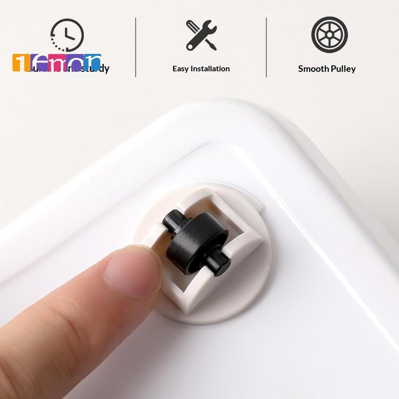 [Lemon] 8 ชิ้น Self-Adhesive เฟอร์นิเจอร์ล้อเลื่อนล้อเลื่อนป้องกันรอยขีดข่วนล้อพลาสติกสําหรับกล่องเก