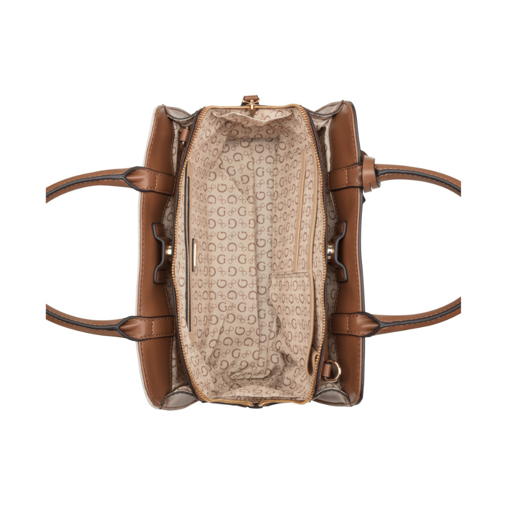 GUESS حقيبة CADENCE Satchel — بني — صورة 4