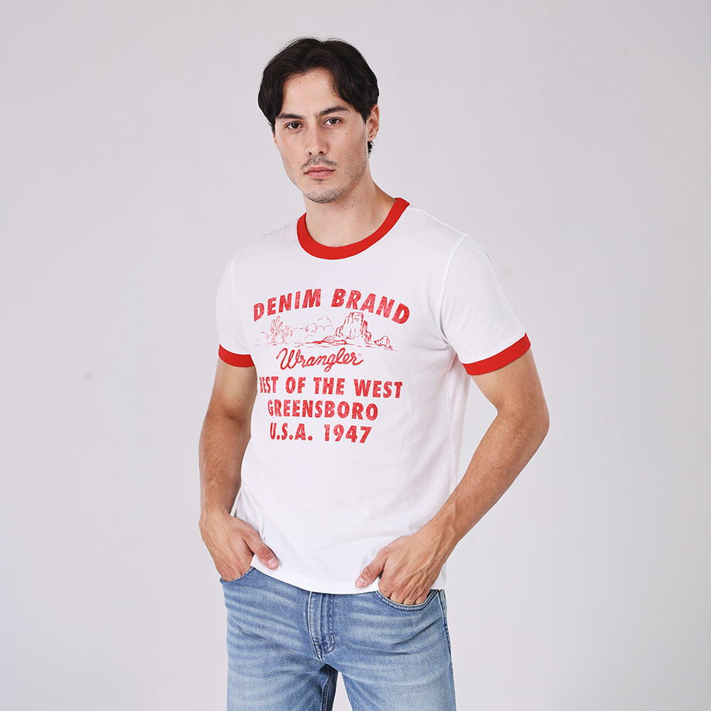 رانجلر تيشيرت Beyond Denim ـ رجالي أبيض — صورة 3