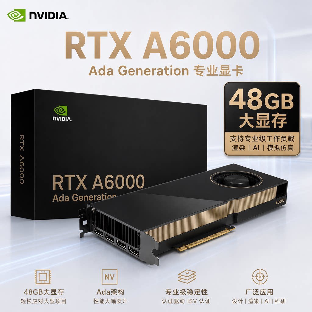 NVIDIA RTX A6000 48GB GDDR6 ECC | PROFESSIONAL GPU การ์ดจอระดับ Workstation สำหรับงาน AI
