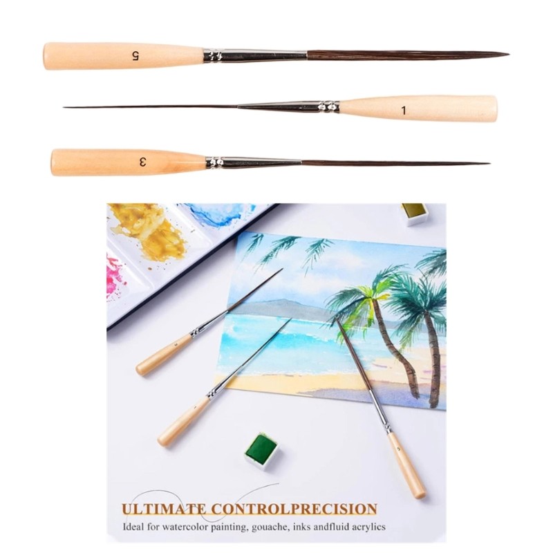 Love* Professional Artist Paint Brush Handle Fine Detail Paint Brush พร้อมปลายยาวสําหรับน้ํามันอะคริ